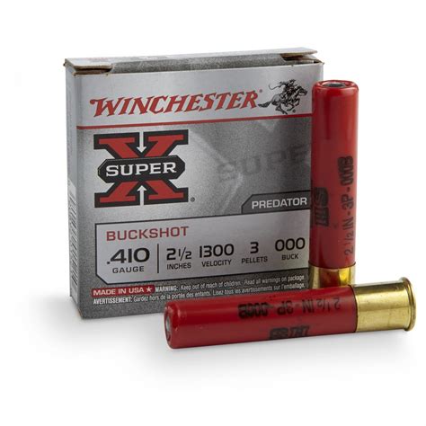 rounds winchester super      buckshot  pellets   gauge shells