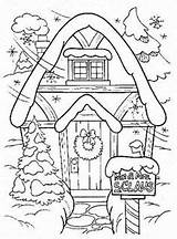 Coloring Christmas Pages Colouring Kids House Contest Book Colors Printable Sheets Gingerbread Crafts sketch template