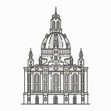 Frauenkirche Dresden Icon Famous Landmarks Iconfinder Change Colors sketch template