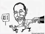 Mewarnai Jokowi Karikatur Presiden Calon Maju sketch template