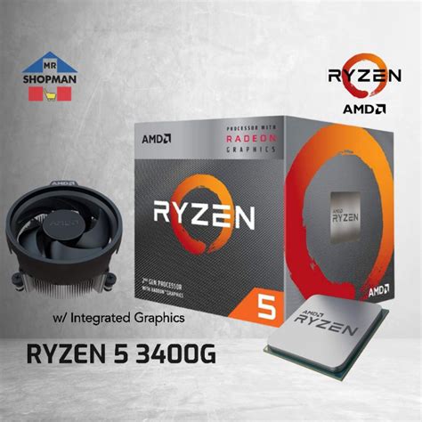Amd Ryzen 5 3400g Processor W Radeon Vega 11 Graphics Shopee Philippines