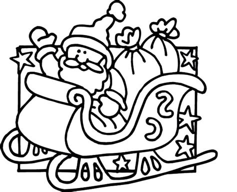 santa claus sitting   sleigh coloring pages coloring sky