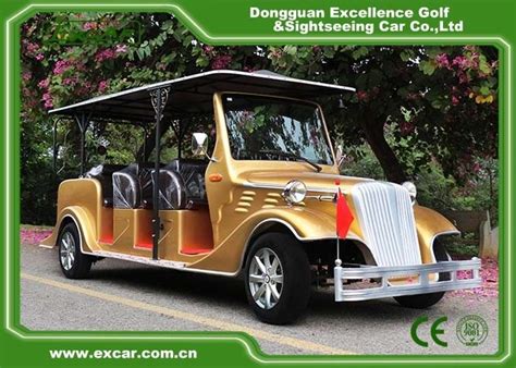 Luxurious Golden Classic Car Golf Carts 6 Person Whole