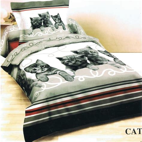 cotton cute cuddly cats duvet cover set choice  double  king