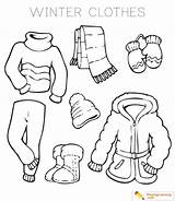 Clothes Winter Coloring Drawing Kids Color Sheet Collection Date Drawings Paintingvalley sketch template