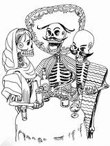Squelette Skeletons sketch template