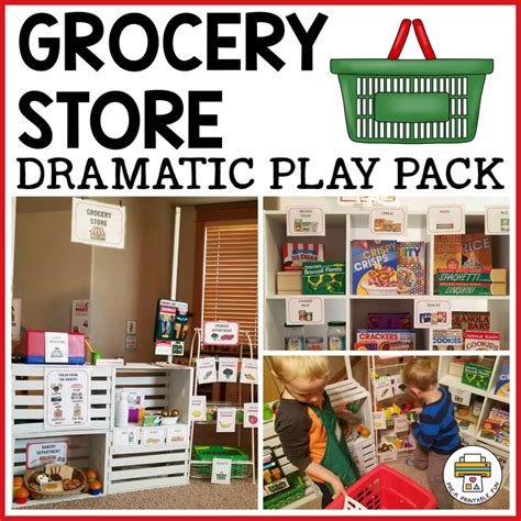 grocery store dramatic play pre  printable fun