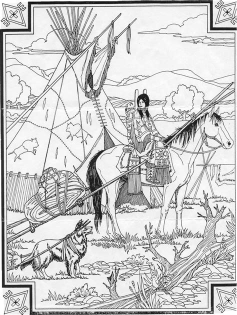 native american coloring book pages