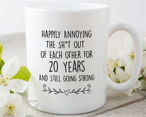 anniversary mug  anniversary gifts  husband etsy