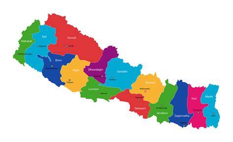 Large Administrative Map Of Nepal Nepal Asia Mapsland Maps Of
