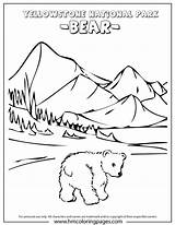 Coloring Yellowstone Park National Denali Pages Kids Printable Book Bear Baby Activity Parks Colouring Activities Cute Color Designlooter Drawings Vacation sketch template