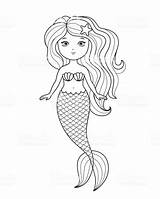 Little Colouring Youngandtae Mermaids Barbie sketch template
