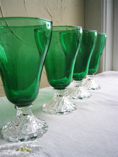 emerald green inspiration goblets green glassware green inspiration