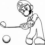 Luigi Coloring Mario Pages Golf Super Printable Baby Mini Club Drawing Print Color Lugi Getcolorings Getdrawings Gallant Golfer Course Sheet sketch template