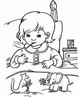 Sick Coloring Pages Child Color Print Getcolorings Getdrawings Coloringhome sketch template