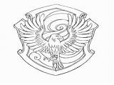 Ravenclaw Potter Crest Getcolorings Gryffindor Hufflepuff Hogwarts sketch template