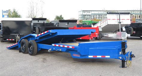 tilt deck heavy duty  midsota tbwb  tilt bed  equipment trailer blue trailersusa