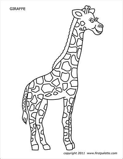 template   giraffe  giraffe animal templates  printable