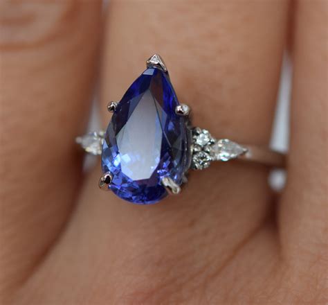 platinum tanzanite ring white gold tanzanite engagement ring ct