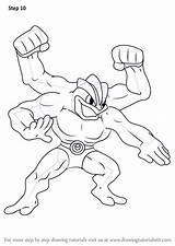 Machamp Drawingtutorials101 Tutorials Easy Drawings sketch template