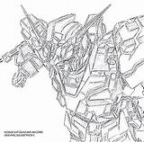Gundam Mobile Coloring Pages Unicorn Fighter Soundtrack Suit Original sketch template