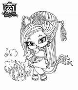 Baby Monster High Coloring Pages Jinafire Printable Long Character Dolls Dessin Deviantart Jadedragonne sketch template