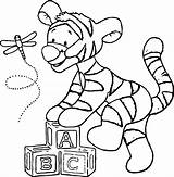 Baby Coloring Tigger Flyer Wecoloringpage Pages sketch template
