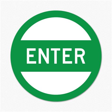 enter  sign green enter sign sticker genius