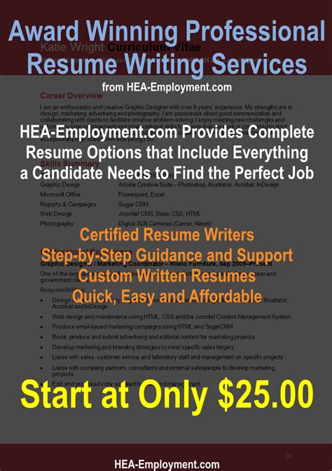 professional resume writing services hea