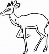 Antelope Coloring Pages Cartoon Antelopes Printable Supercoloring Categories Choose Board sketch template