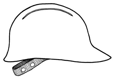 construction hat coloring page clipart  clipart