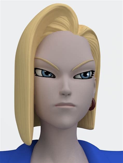 Android 18 Rigged 3d Asset Cgtrader