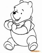 Pooh Coloring Winnie Pages Cute sketch template