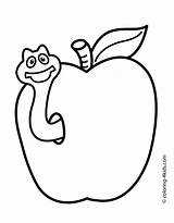 Coloring Year Olds Pages Kids Worm Simple Old Apple Printable Drawing Printables Colouring Color Drawings Pacifier Papers Fruits Easy Preschoolers sketch template