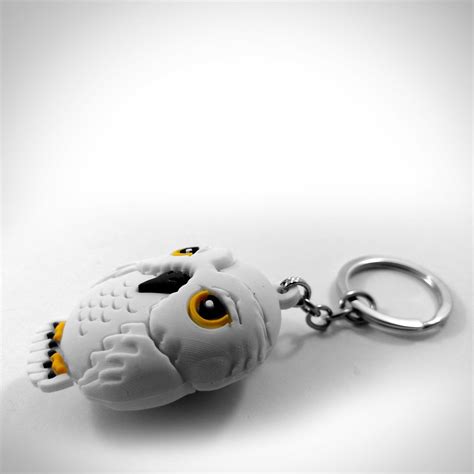 Harry Potter Hedwig Xl 3d Collectible Rubber Keychain Harry Potter