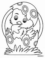 Coloring Pages Easter Chicken Printable Kids Color sketch template