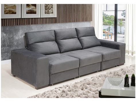 sofa retratil reclinavel  lugares chapeco catarina sofas magazine luiza