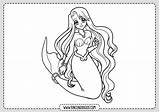 Sirena Dibujo Sirenas Rincondibujos sketch template