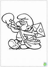 Dinokids Coloring Smurfs Close sketch template