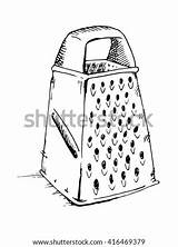 Grater Cheese Isolated Slicer Vector Stock Shutterstock Template Sketch Coloring sketch template