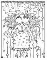 Witches Magical Digi Stamps Witch Muller Deborah sketch template