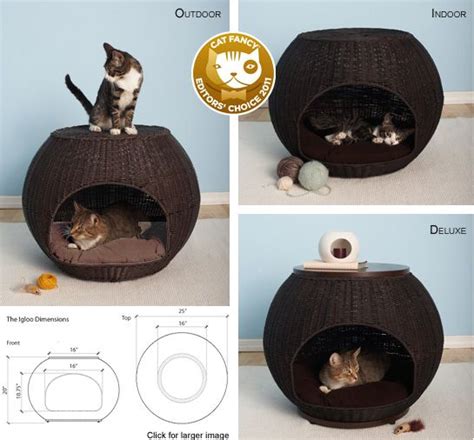 igloo cat bed deluxe cat room cat furniture cat basket