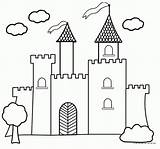 Coloring Pages Castle Kids Print sketch template