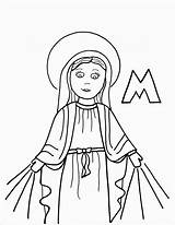 Mary Coloring Mother God Popular sketch template