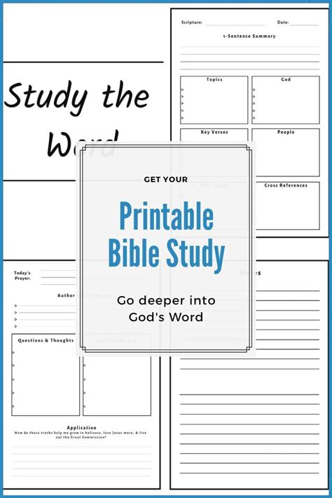 bible study lessons printable