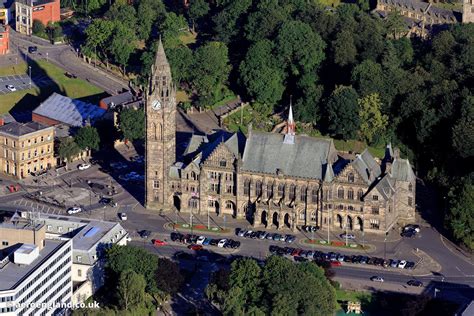 aeroengland aerial photograph  rochdale town hall greater manchester uk