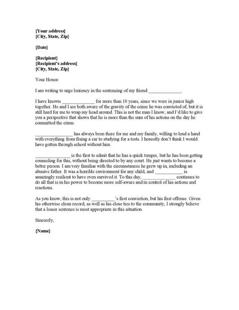 character reference letter  court templates word excel formats
