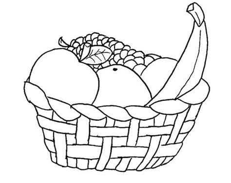 vegetable basket coloring coloring pages