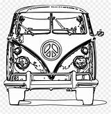 Vw Bus Volkswagen Hippie Coloring Clipart Vhv sketch template