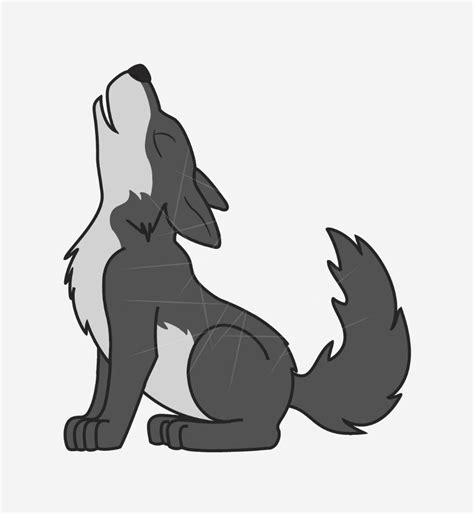 gray wolf pup howling png   files  cricut silhouette